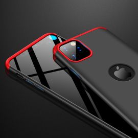 360° Ochranný kryt iPhone 11 Pro Äierny-Äervený