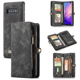 WALLET Custodia con portafoglio 2 in 1 per Samsung Galaxy S10 Plus nera