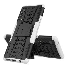 STAND Cover Extra resistente LG Velvet bianco