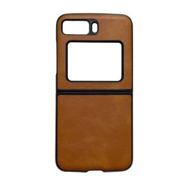 LEATHER Cover in plastica Motorola Razr 2022 5G marrone