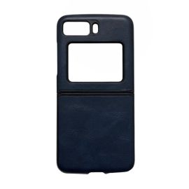 LEATHER Cover in plastica Motorola Razr 2022 5G blu