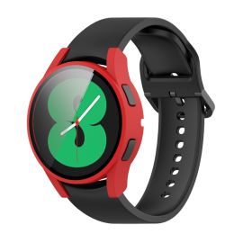 Cover protettiva con vetro temperato per Samsung Galaxy Watch 4 44mm rosso
