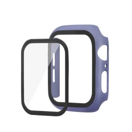 ENKAY Custodia con vetro temperato per Apple Watch 6 / SE / 5/4 (44mm) blu
