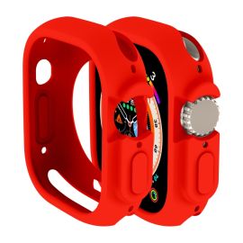 Custodia in TPU HALF COVER per Apple Watch Ultra 1 / 2 / 3 49mm rossa