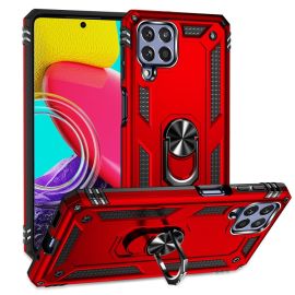 Custodia RING con supporto per Samsung Galaxy M53 5G rossa