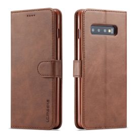 Custodia a portafoglio IMEEKE Samsung Galaxy S10 Plus marrone scuro
