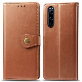 LEATHER BUCKLE a portafoglio Sony Xperia 5 marrone