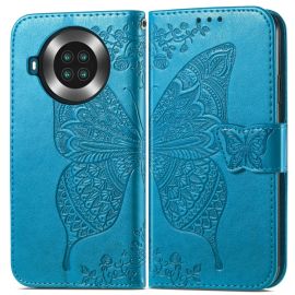 Cover portafoglio ART Cubot Note 20 / Note 20 Pro BUTTERFLY blu
