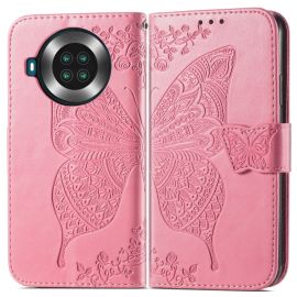 Cover portafoglio ART Cubot Note 20 / Note 20 Pro BUTTERFLY rosa