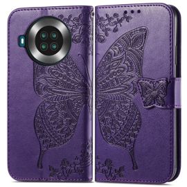 Cover portafoglio ART Cubot Note 20 / Note 20 Pro BUTTERFLY viola