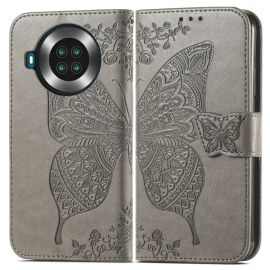 Cover portafoglio ART Cubot Note 20 / Note 20 Pro BUTTERFLY grigio