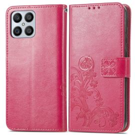 Cover portafoglio ART Honor X8 FLOWER S rosa scuro