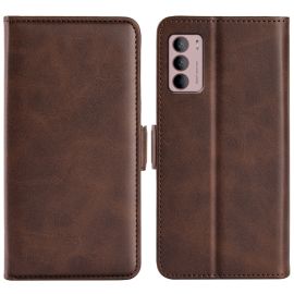 Custodia a portafoglio SIDE Motorola Moto G42 marrone scuro