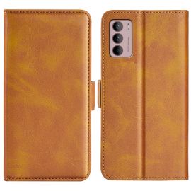 Custodia a portafoglio SIDE Motorola Moto G42 marrone chiaro