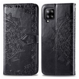 Cover portafoglio ART Samsung Galaxy A42 5G ORNAMENT nero