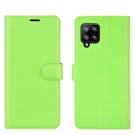 LITCHI Custodia a portafoglio Samsung Galaxy A42 5G verde