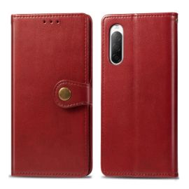 Custodia a BUCKLE LEATHER PELLE Sony Xperia 10 II rosso