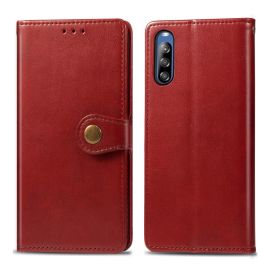 Custodia BUCKLE portafoglio LEATHER IN PELLE Sony Xperia L4 rossa