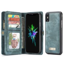 WALLET Cover protettiva con portafoglio 2 in 1 per Apple iPhone X/XS blu