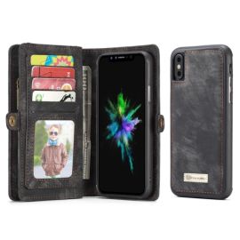 WALLET Cover protettiva con portafoglio 2 in 1 per Apple iPhone X/XS nera