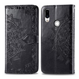 Cover portafoglio ART Meizu Note 9 ORNAMENT nero