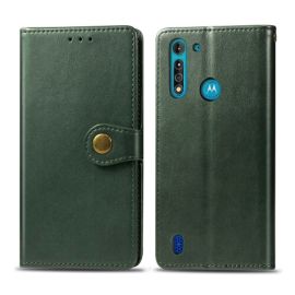 LEATHER BUCKLE PeÅaženkový obal Motorola Moto G8 Power Lite zelený