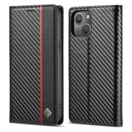 IMEEKE CARBON Custodia a portafoglio Apple iPhone 14 nera