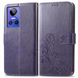 Cover portafoglio ART Realme GT Neo 3 FLOWER S viola