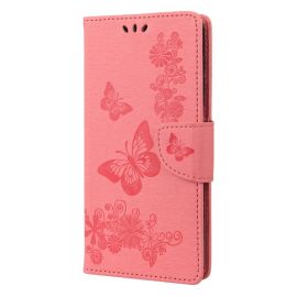 Cover portafoglio ART Sony Xperia 10 IV 5G BUTTERFLIES rosa