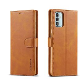 IMEEKE Custodia a portafoglio Samsung Galaxy M23 5G marrone chiaro