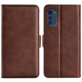 Custodia a portafoglio SIDE Motorola Moto E32 / E32s marrone scuro
