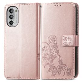 Cover portafoglio ART Motorola Moto G42 FLOWER S rosa chiaro