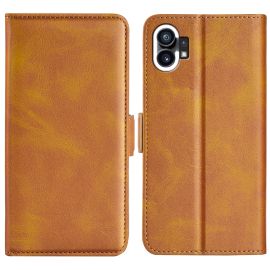 Custodia a portafoglio SIDE per Nothing Phone 1 marrone chiaro