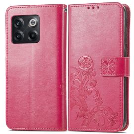 ART FLOWER S Cover portafoglio One Plus 10T 5G rosa scuro