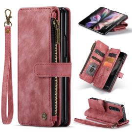 WALLET Cover protettiva con portafoglio 2 in 1 per Samsung Galaxy Z Fold 4 5G rossa