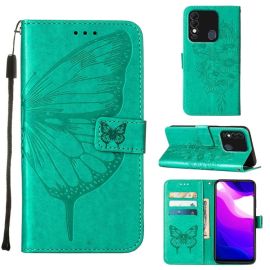 Copri portafoglio ART Tecno Spark 8 BUTTERFLY verde