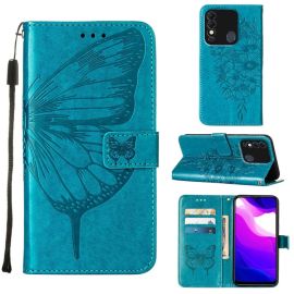 Copri portafoglio ART Tecno Spark 8 BUTTERFLY blu