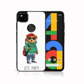 MY ART Cover in silicone Google Pixel 4a BEAR (177)