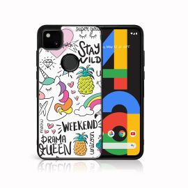 MY ART Cover in silicone Google Pixel 4a UNICORN (063)
