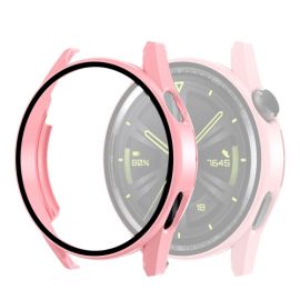 Cover in plastica con vetro protettivo per Huawei Watch GT 3 46mm rosa