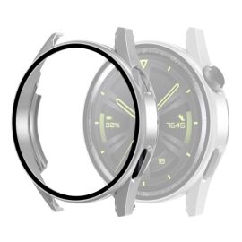 Cover in plastica con vetro protettivo per Huawei Watch GT 3 46mm argento