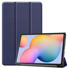 LEATHER Zaklápací kryt pre Samsung Galaxy Tab S6 Lite 2024 / S6 Lite 2022 / S6 Lite tmavomodrý