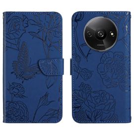 Cover portafoglio ART BLOSSOM per Xiaomi Redmi A3 blu