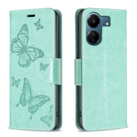 Cover portafoglio ART BUTTERFLY per Xiaomi Redmi 13C / Poco C65 verde
