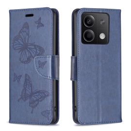 Cover portafoglio ART BUTTERFLY per Xiaomi Redmi Note 13 blu