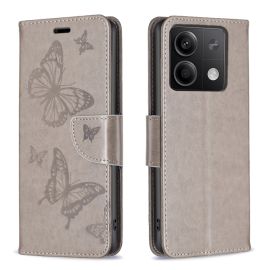 Cover portafoglio ART BUTTERFLY per Xiaomi Redmi Note 13 grigio