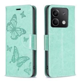 Cover portafoglio ART BUTTERFLY per Xiaomi Redmi Note 13 verde
