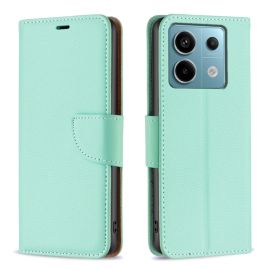 Custodia a portafoglio LITCHI per Xiaomi Redmi Note 13 Pro verde