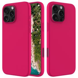 RUBBER Calotta protettiva per Apple iPhone 16 Pro rosa scuro