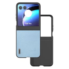 ABEEL LEATHER Cover per Motorola Razr 50 azzurro